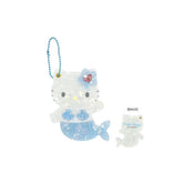 Sanrio Hello Kitty Blue Mermaid Shell Mirror Keychain