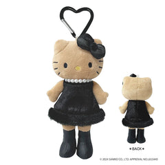 Sanrio Style Up Hello Kitty Black Ver. Plush Keychain