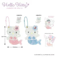Sanrio Hello Kitty Blue Mermaid Shell Mirror Keychain