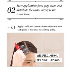 Hoyu Cielo EX Cream Hair Color Grey Hair Dye Kit #6 Dark Brown