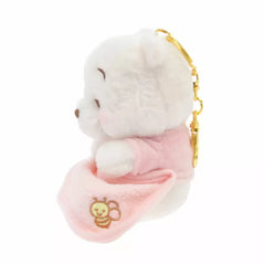 JDS White Pooh 2023 Pink Winnie The Pooh with Plush Keychain