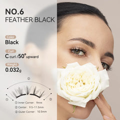 WOSADO Magnetic Lashes No.6 Feather Black