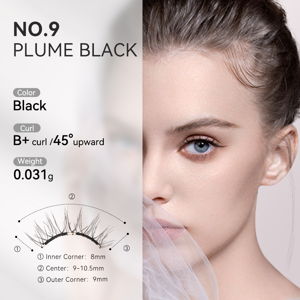 WOSADO Magnetic Lashes No.9 Plume Black – Momoko Cosmetics