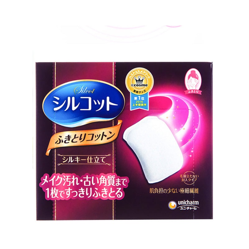 Unicharm Silcot Silky Touch Wiping Cotton 32 pcs – Momoko Cosmetics